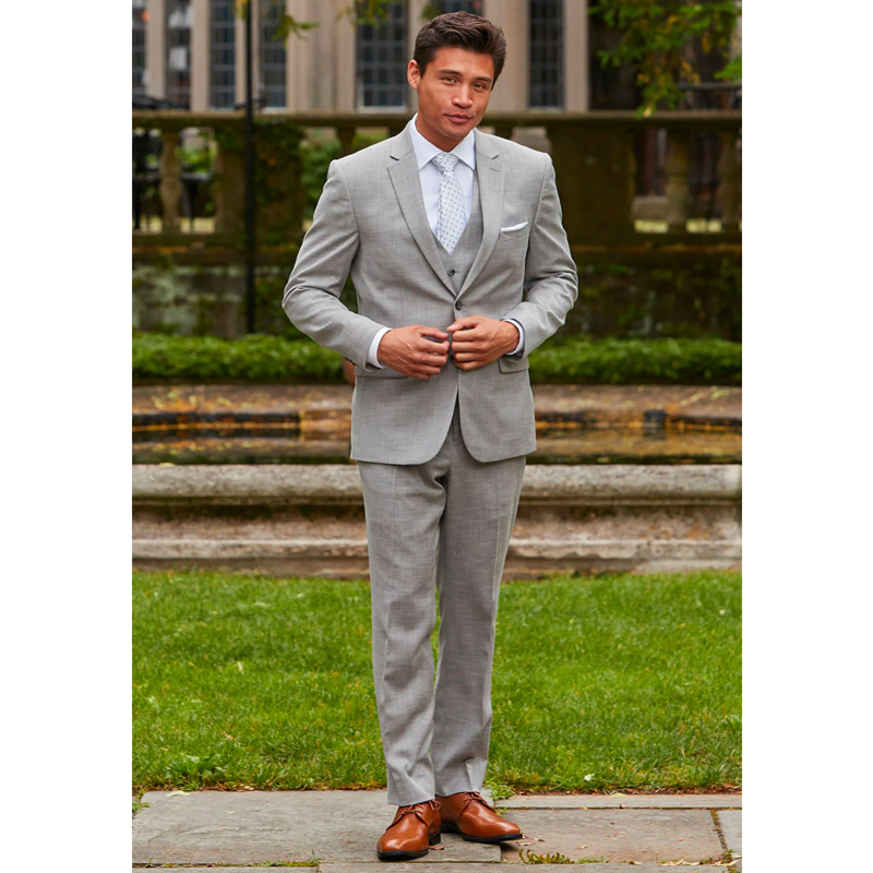 Men's Black & White Contrast Sharkskin Power Stretch Suit Men's Black & White Contrast Sharkskin Power Stretch Suit