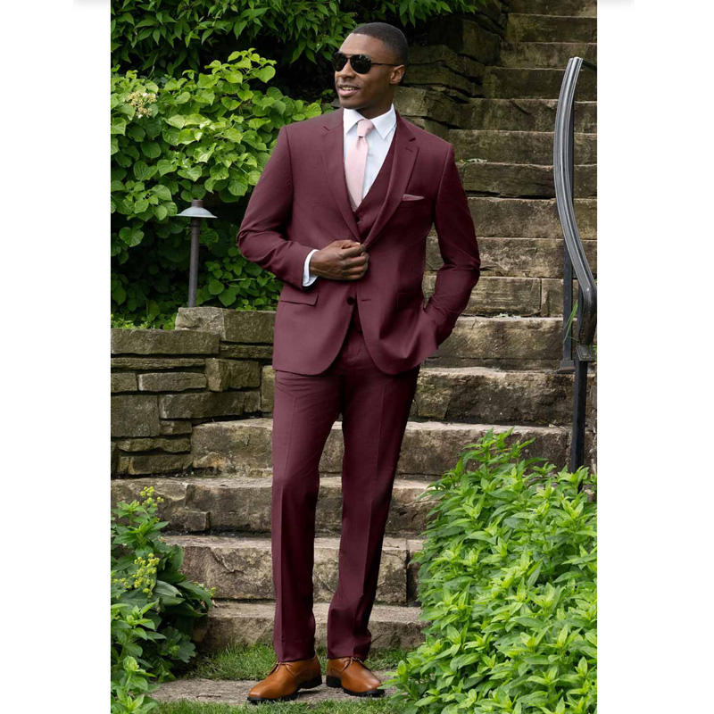 Men's Brick Sharkskin Power Stretch Suit Men's Brick Sharkskin Power Stretch Suit