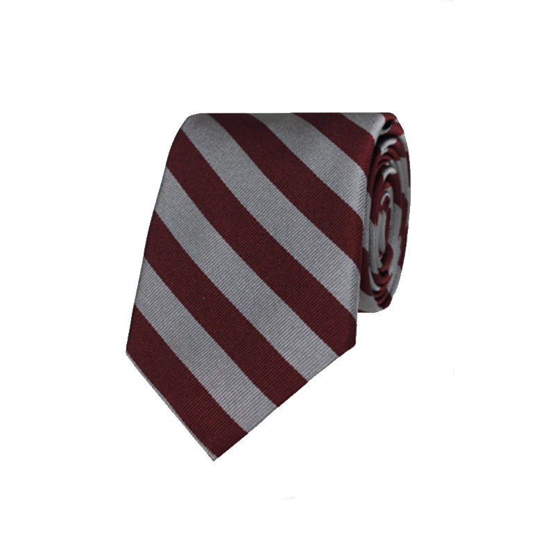 Gitman Burgundy and Silver 1/2 Inch Two Bar Repp Stripe Neck Tie Gitman Burgundy and Silver 1/2 Inch Two Bar Repp Stripe Neck Tie