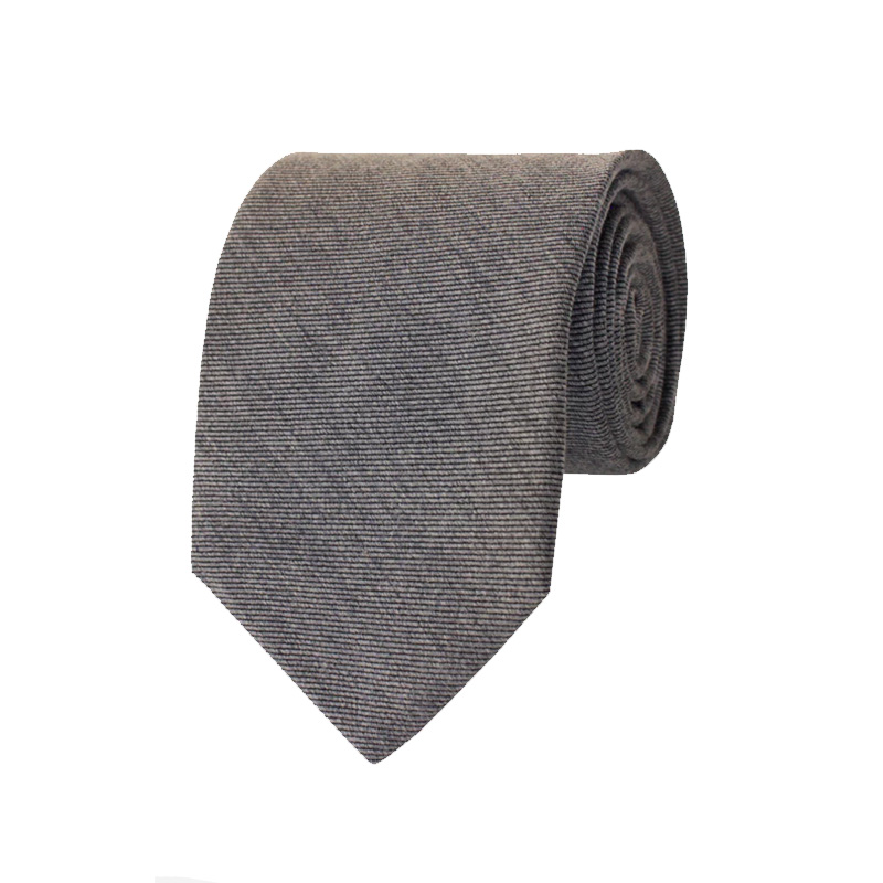 Gitman Grey Woven Twill Silk and Wool Neck Tie Gitman Grey Woven Twill Silk and Wool Neck Tie