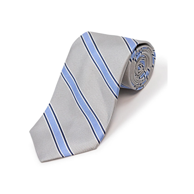 Gitman Grey University Stripe Silk Tie Gitman Grey University Stripe Silk Tie