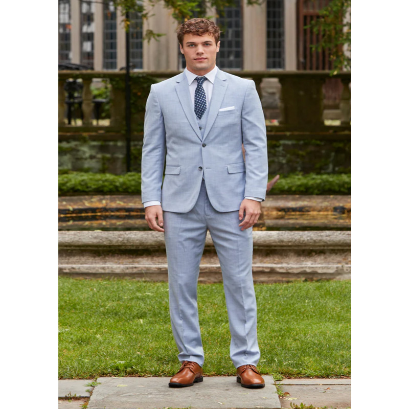 Men's Oxford Blue Sharkskin Power Stretch Suit Men's Oxford Blue Sharkskin Power Stretch Suit