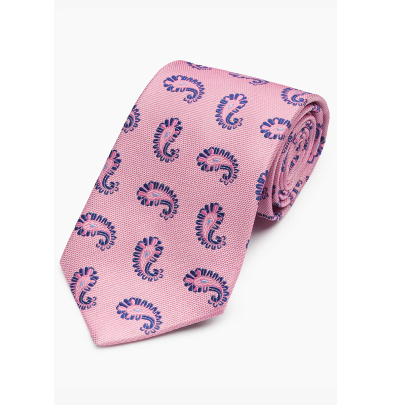 Gitman Pink Neat Paisley Woven Silk Tie Gitman Pink Neat Paisley Woven Silk Tie