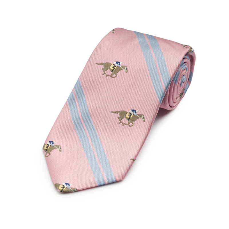 Gitman Pink Racing Stripe Silk Tie Gitman Pink Racing Stripe Silk Tie