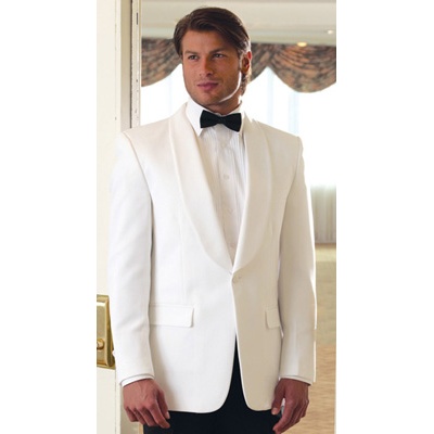 One Button White Shawl Dinner Jacket Rental One Button White Shawl Dinner Jacket Rental