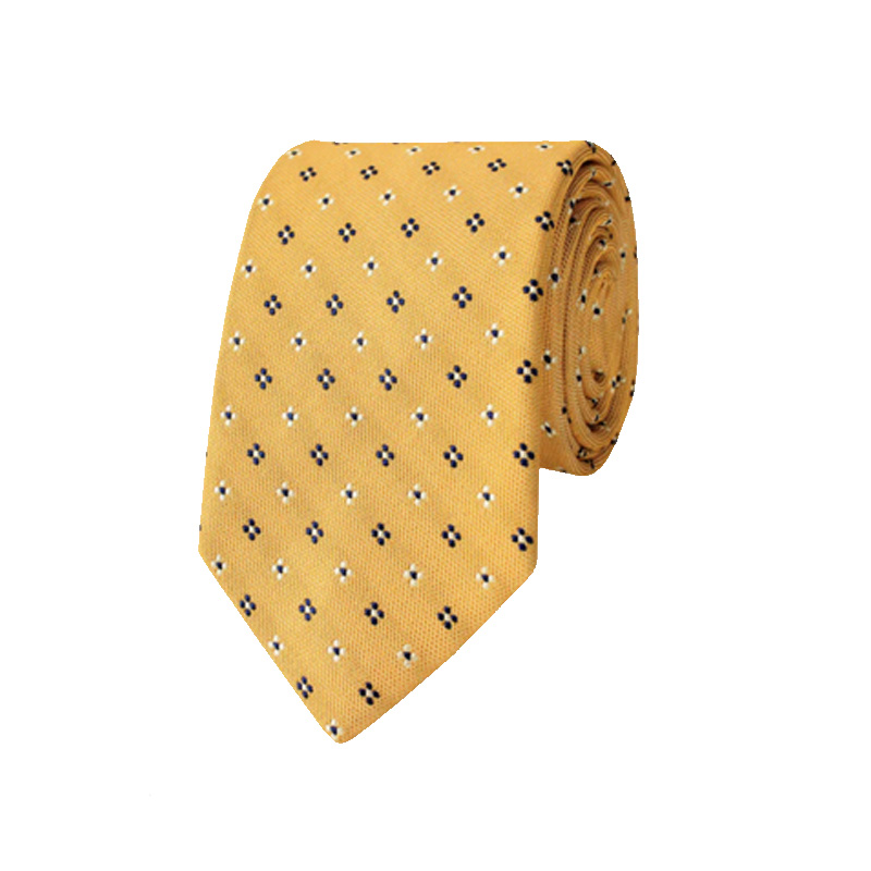 Gitman Gold Woven Neat Silk and Cotton Neck Tie Gitman Gold Woven Neat Silk and Cotton Neck Tie